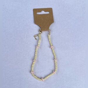 Homemade Beaded Necklace with Pink Accents